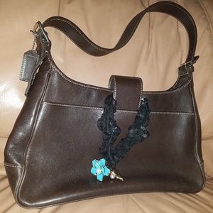 Leather coach hobo purse